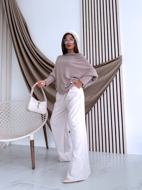 ELYNDI sweater "SYMMETRY 37709" - DARK BEIGE